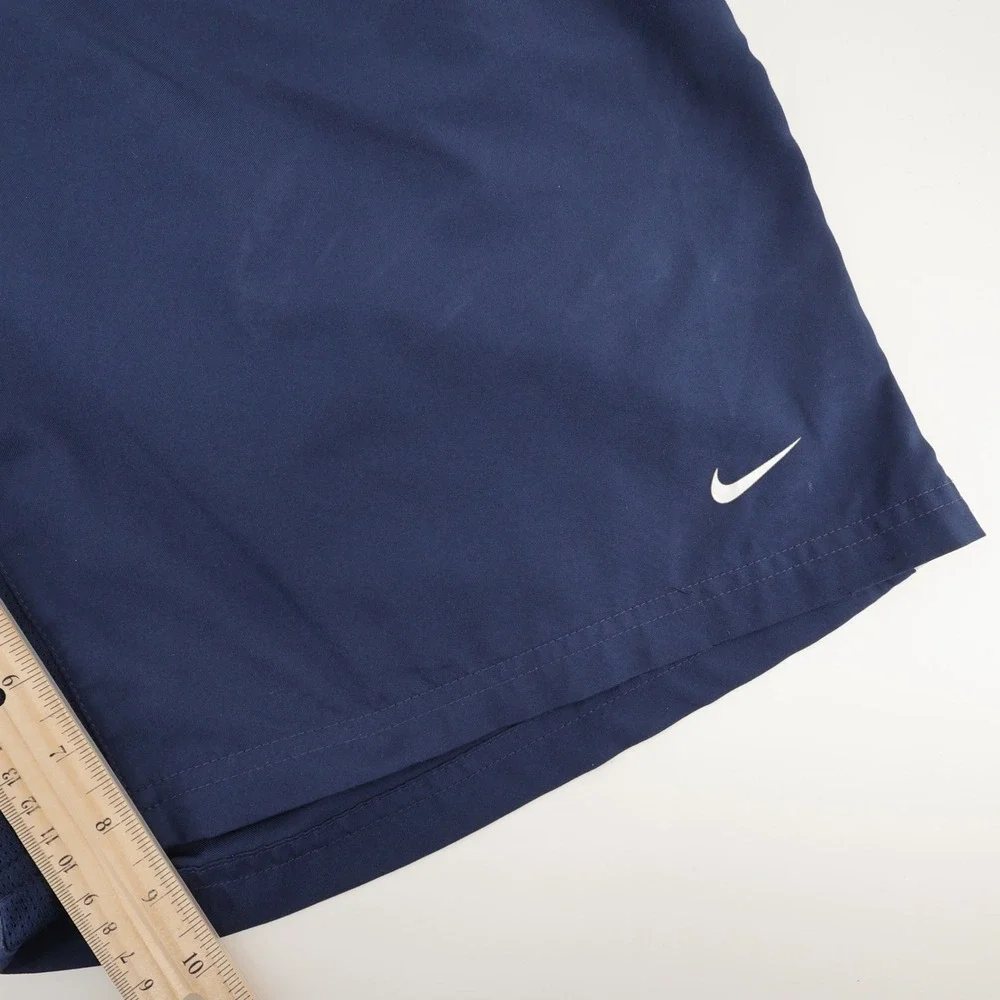 Nike‎ Athletic Shorts Navy Blue Striped Fit Dry Mens L